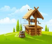 7092558-landscape-with-old-wooden-well-and-bucket-of-water.jpg